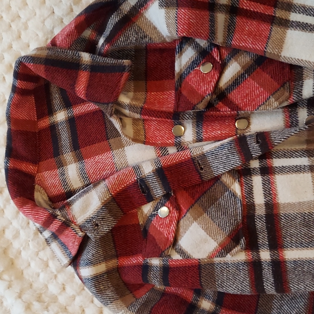 Brand new Corduroy shirt. Silver button down front